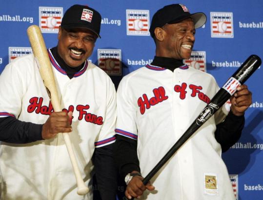 Jim Rice and Rickey Henderson are happy Hall of Famers, but future candidates can't laugh off the steroid issue.