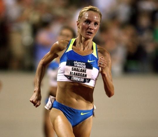 Marblehead native Shalane Flanagan seen in action last June at the US 