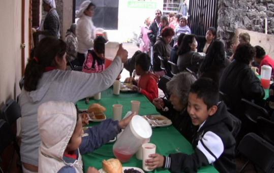 The first of Mexico City's planned 300 soup kitchens opened this month in the working-class Pedregal de Santa Ursula neighborhood, and it has been busy.
