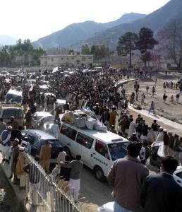 A crowd gathered to welcome Muslim cleric Sufi Muhammad, who arrived in the Swat Valley city of Mingora in a huge convoy yesterday. Pakistan has agreed to allow Islamic law in the region.
