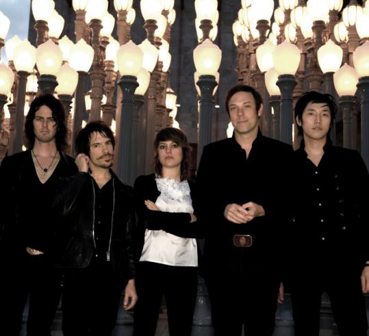 Airborne Toxic Event's lead singer Mikel Jollett second from right says 