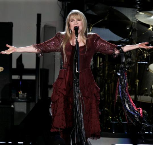 Stevie Nicks performing on the first stop of Fleetwood Mac's ''Unleashed: Hits Tour'' Sunday.