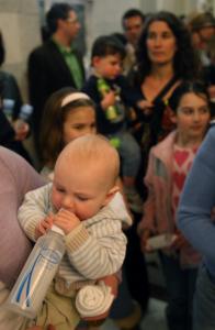 Thomas Boles Welsh's mother, Erin, demonstrated yesterday at the State House with other concerned parents calling for a ban on bottles made with the chemical BPA.