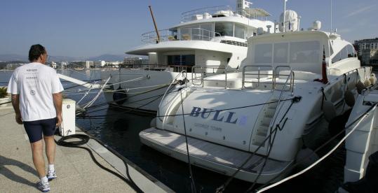 Authorities in France yesterday chained up Bernard Madoff's $7 million yacht at the request of a French investment firm.