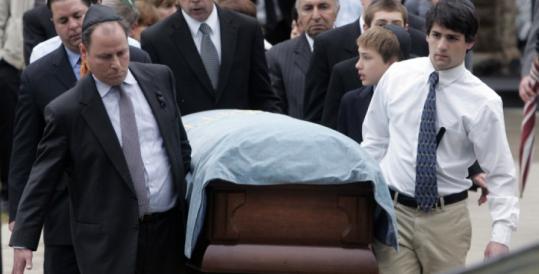 The funeral for Roberta King, one of 13 victims of Friday's rampage in Binghamton, N.Y..