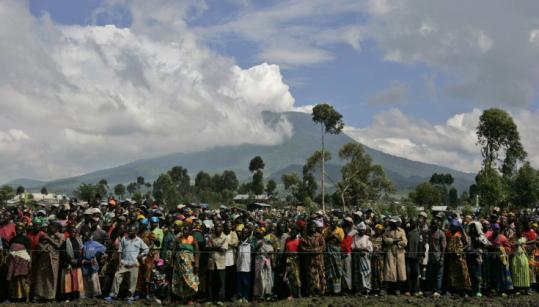 The volcanic peak of Nyiragongo in the Eastern Congo is about to erupt, threatening Goma and its half a million people.