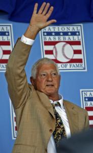 Sox legend Carl Yastrzemski was on hand to support his successor in left, Jim Rice.