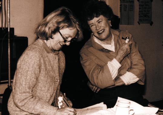 Judith Jones (left), who was Julia Child’s cookbook editor and longtime friend, has a new book due in September titled “The Pleasures of Cooking for One.’’