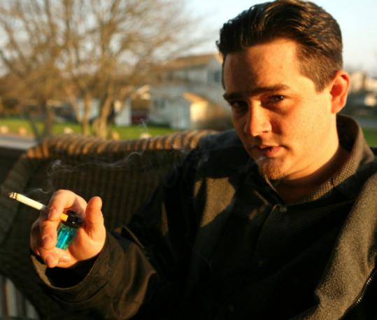 Scott Rodrigues, shown on the porch of his Buzzards Bay apartment in 2006. His - 539w