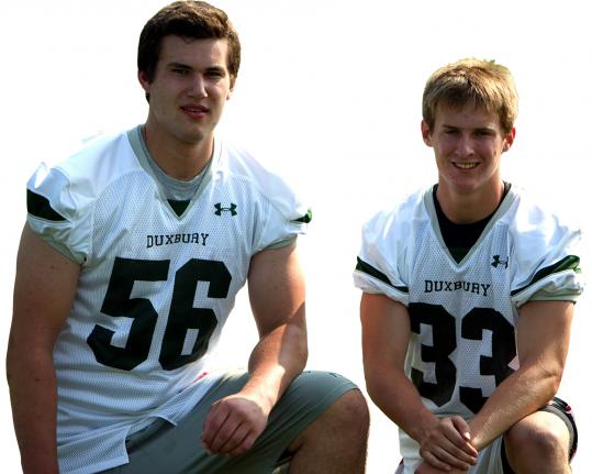 Prospects Aaron Kramer (left) and Bobby Murphy of Duxbury High School.