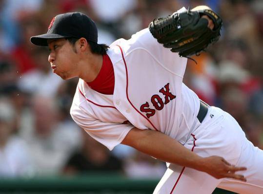 Red Sox rookie Junichi Tazawa was able to blow down the Yankees, throwing six innings of shutout ball.