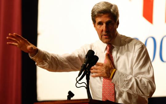 At a town hall meeting on in Somerville on Wednesday, Senator John F. Kerry said the need for a health care overhaul was urgent and indicated he was poised to assume a more vocal role on the issue.