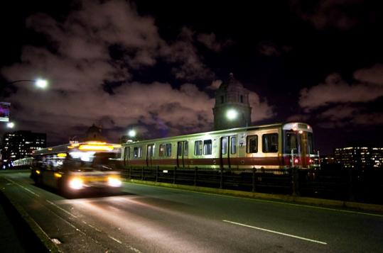 A Red Line train was stranded on the Longfellow Bridge last night as a result of two fires. Passengers were escorted off the train.
