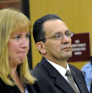 Hartford Mayor Eddie A. Perez and his attorney, Hope C. Seeley, in court earlier this month.