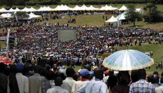 Thousands attended the coronation of Charles Wesley Mumbere, a former nurse’s aide in the United States, as king of Rwenzururu in Kasese in Western Uganda yesterday.