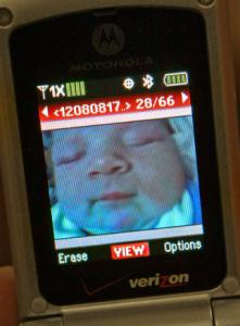 At left, a picture of baby Jane Doe taken the day after she was dropped off at a hospital. The picture was taken via cellphone by the woman who would later become her adoptive mother.