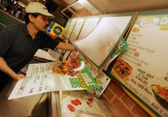 Subway shops, like this one in New York, are all individually owned and operated. There are 175 in Massachusetts. (Dima Gavrysh/Associated Press/File 2007) 