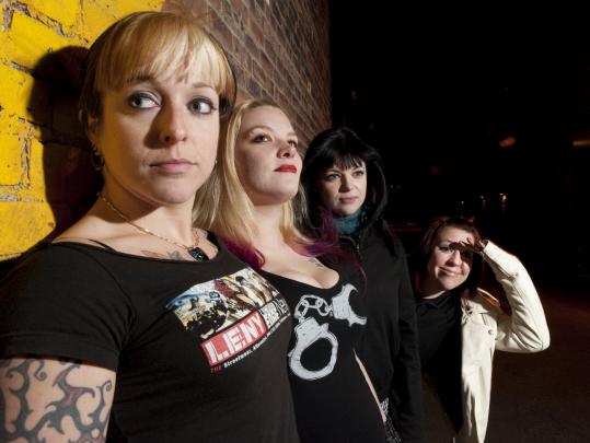 All Female Punk Band Draws Attention On Stage And Thanks