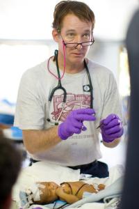 Boston doctor David Mooney treated infections in a Port-au-Prince field hospital.