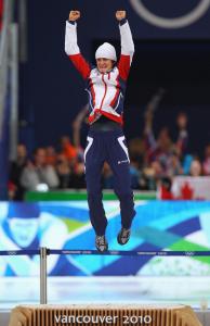 Martina Sablikova jumped for joy after winning her country’s first speedskating medal.