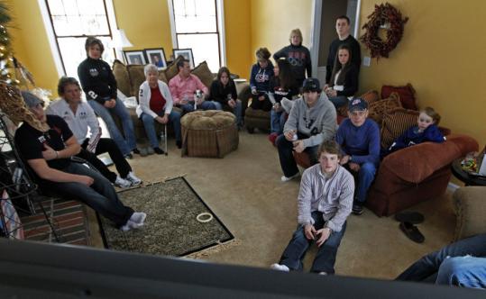 Family and friends of Erika Lawler watched the Vancouver games at their Fitchburg Home.