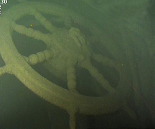 A wheel from a 18th- or 19th-century sailing ship was found in the Baltic Sea, near the Swedish island of Gotland.