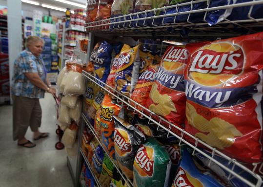PepsiCo  also said yesterday that it plans to cut sodium in each serving of its  key brands by one-fourth in five years. The company has developed a new  salt to put on its Lay’s potato chips.