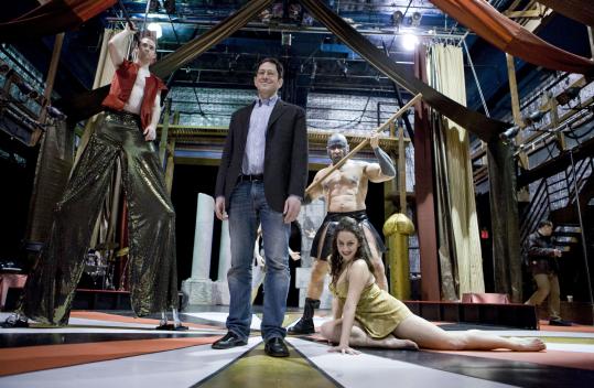 Randy Weiner on the set of “Caligula Maximus,’’ his latest theatrical production in New York.