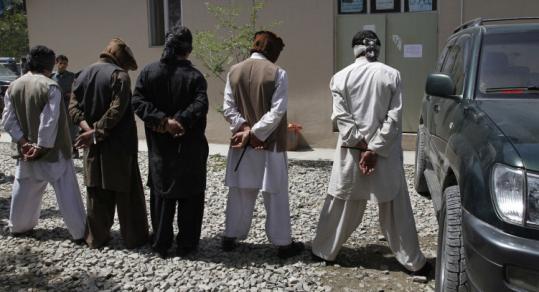 The five men accused of planning a bomb attack in Kabul,  Afghanistan, are linked to a Taliban faction, authorities allege.