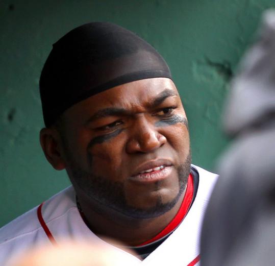 David Ortiz was stewing in the dugout — and later in the clubhouse — after being called out on strikes in the ninth.