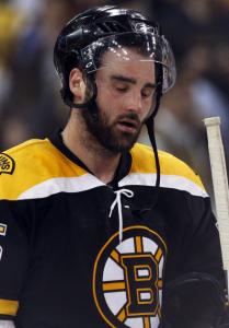 Defenseman Johnny Boychuk was a beaten man at the end of Game 7.