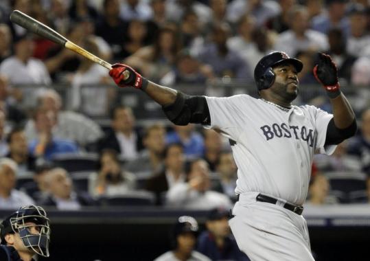 David Ortiz was in classic form on this solo home run to right field in the fourth inning.