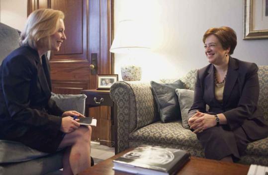 Supreme Court nominee Elena Kagan met with Senator Kirsten Gillibrand of New York yesterday in Washington.