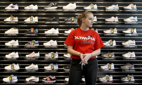 Tia Strong, 16, was one of the lucky few teens to land a job this summer. She was hired as part-time sales clerk at the new Olympia Sports store at Gloucester Crossing.