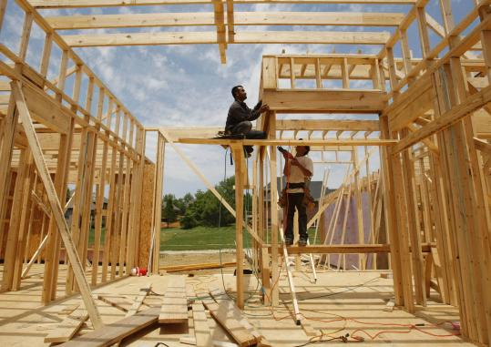 Construction workers framed a new home in Louisville, Ky. Homebuilders are losing confidence in the housing market, and they could drag on the economy. Analysts anticipate home sales will slow in the second half of this year.