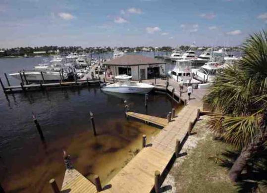 With oil fouling the  waters, no one is fishing any more out of Zeke’s Landing Marina in  Orange Beach, Ala., though some charter boat captains are doing cleanup  work for BP.