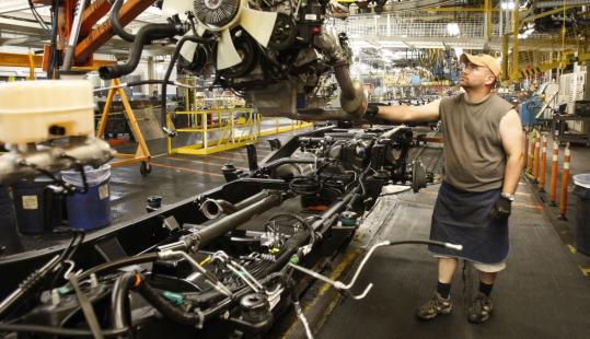 Manufacturing slipped in June but was still at a level that suggests growth in the industrial sector.