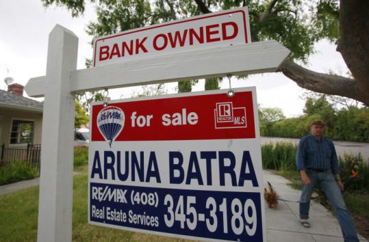 Nearly 528,000 homes were repossessed in the first six months of 2010. Above, a foreclosed home in Palo Alto, Calif.