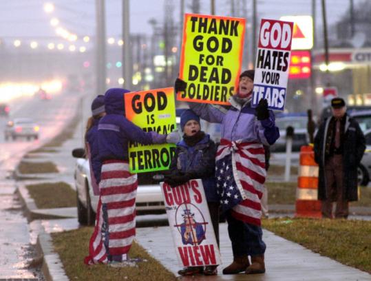 Members of Westboro Baptist Church picketed memorial services for members of the 101 Airborne Division in 2006.