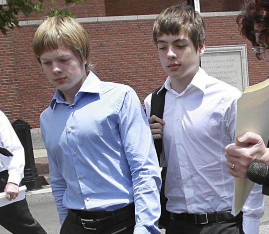 Tim (left) and Alex Foley are the sons of spies who lived in Cambridge before moving to Russia in a publicized swap.