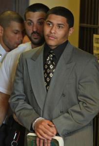 Calvin Carnes, shown at his 2008 sentencing for the 2005 slaying of four men in Dorchester, sought a new trial to show he was framed. Earlier this month, his lawyer told the Supreme Judicial Court that the Suffolk district attorney’s office had withheld information that cast doubt on Carnes’s guilt.