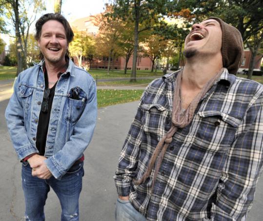 Donal Logue left and Michael RaymondJames at Harvard