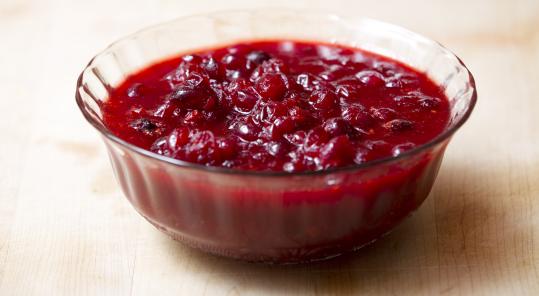 Agatha Clancy’s sauce is made by simmering cranberries with orange juice and orange liqueur.