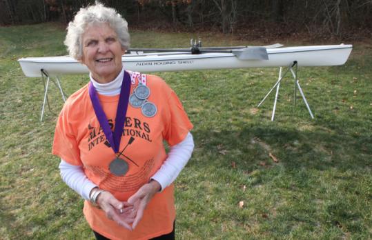 Marj Burgard, 81, of Cohasset, said rowing drew her like a magnet.