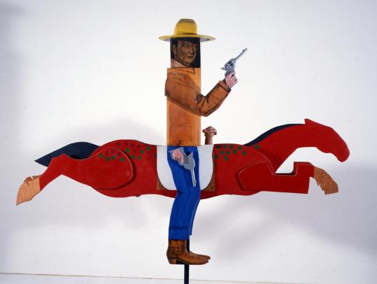 “John Wayne 1963,’’ a mixed media sculpture by Marisol, in “Seductive Subversion: Women Pop Artists, 1958-1968’’ at Tufts.