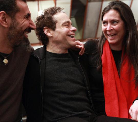 The “Prometheus Bound’’ team (from left): Serj Tankian, Steven Sater, and Diane Paulus.