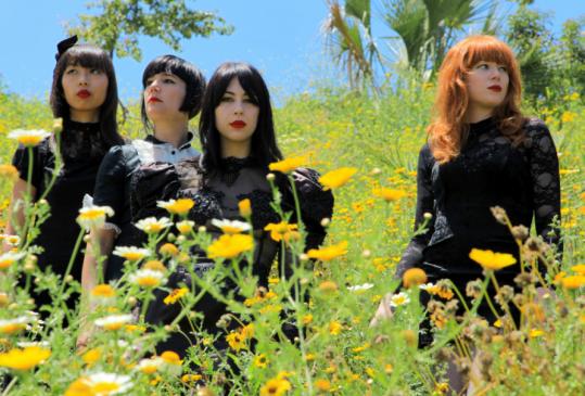 From left: Sandy, Jules, Dee Dee, and Bambi make up Dum Dum Girls, a group that rode a wave of garage-rock revival to prominence last year.