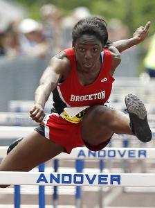 Brockton’s Vanessa Clerveaux broke a 31-year-old record in the hurdles.