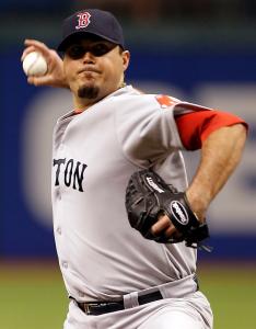 Josh Beckett dominated the Rays, allowing only one hit, an infield single in the third, and retiring the last 19 batters.