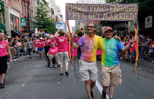 At N Y Pride Parade Joy Over Gay Marriage Law The